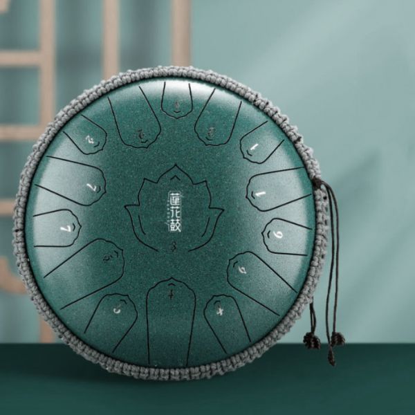 Глюкофон "Happy Drum" 15 нот Зелений Карбонова сталь