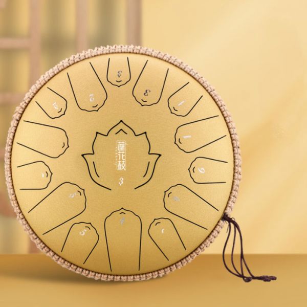 Глюкофон "Happy Drum" 15 нот Золотий Карбонова сталь