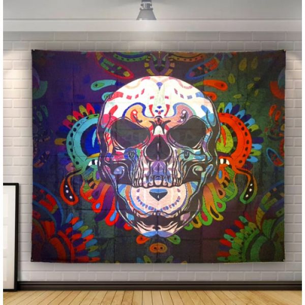 Гобелен настенный "Череп Транс"