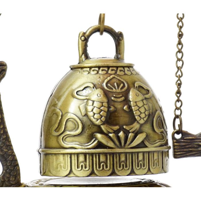 Колокольчик настольный силуминовый "Две рыбки"