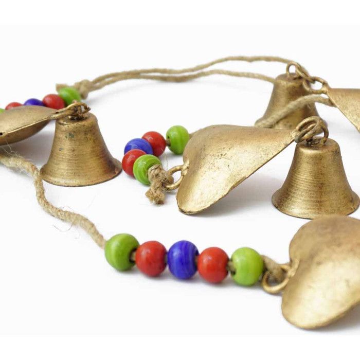 Колокольчик под старину 4 сердечка + 4 колокольчика
