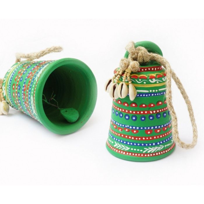 Колокольчик терракотовый зелёный KB-18D