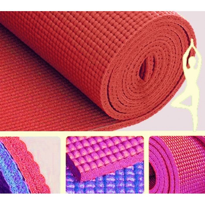 Коврик для йоги 4 мм красный