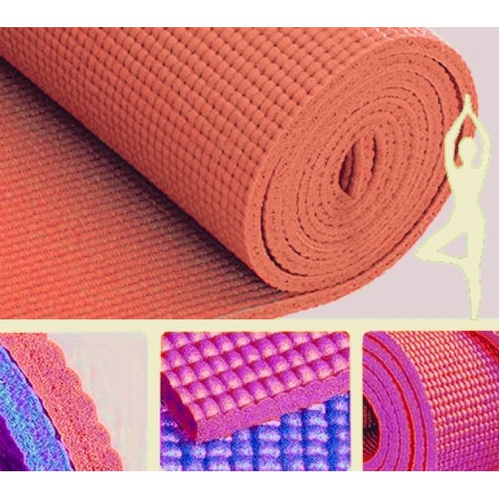 Коврик для йоги 4 мм оранжевый