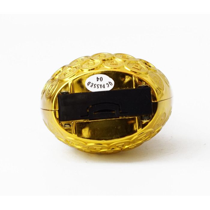 Манекі Неко в чаші достатку на батарейці золотий