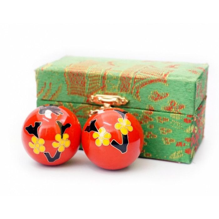 Масажні кулі Баодінга пара емаль Сакура червоні