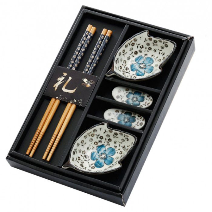 Набір для суші "Кленовий лист" 6 предметів Синій