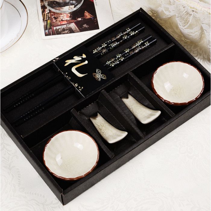 Набір для суші "Хризантеми" 6 предметів Кремовий