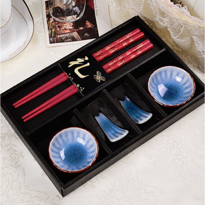 Набір для суші "Хризантеми" 6 предметів Синій