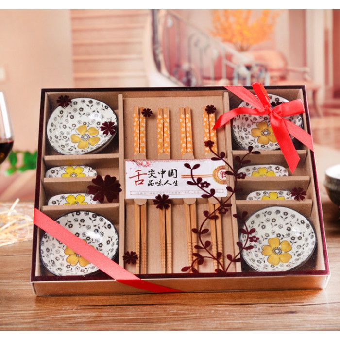 Набір для суші "Озеро" 12 предметів Жовтий