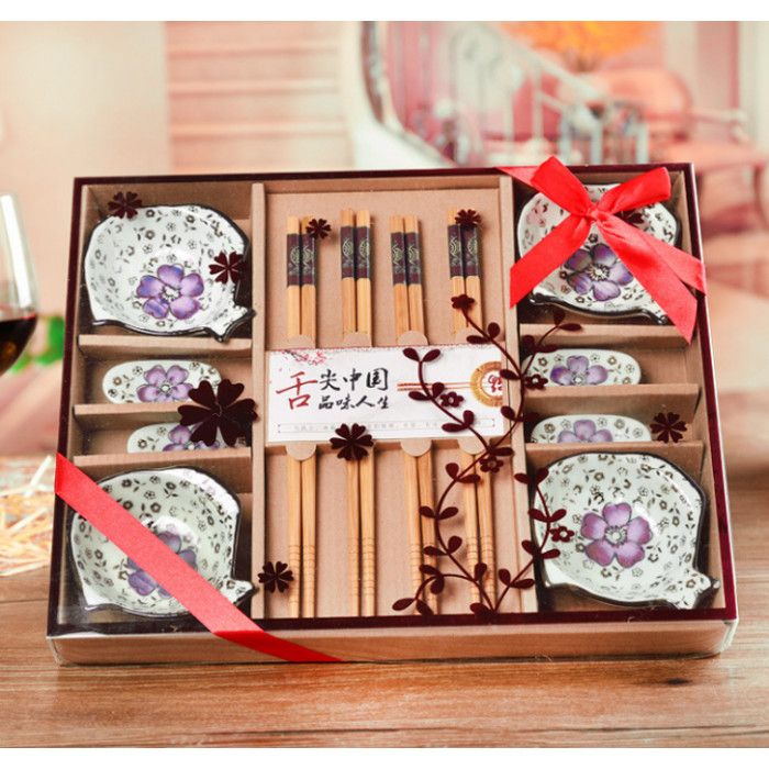 Набір для суші "Риби" 12 предметів Рожевий