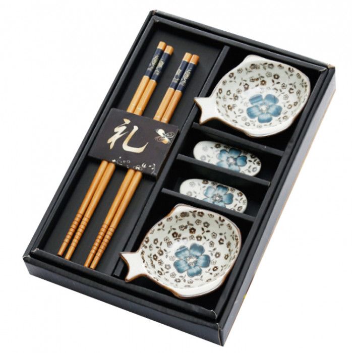 Набір для суші "Риби" 6 предметів Синій