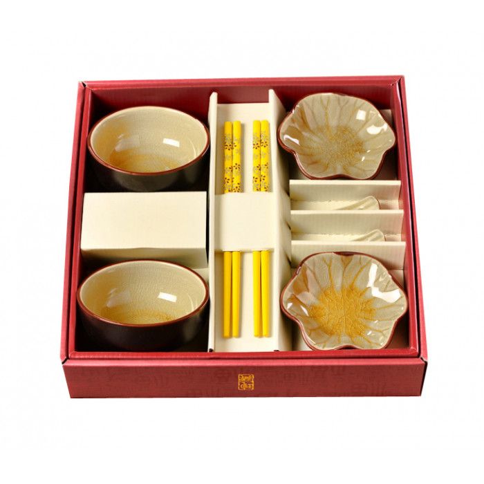 Набір для суші "Тріснувший лід" 8 предметів Золотий