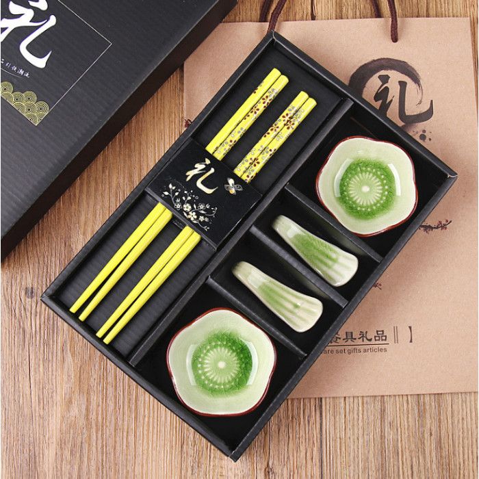 Набір для суші "Квіти сливи" 6 предметів Салатовий