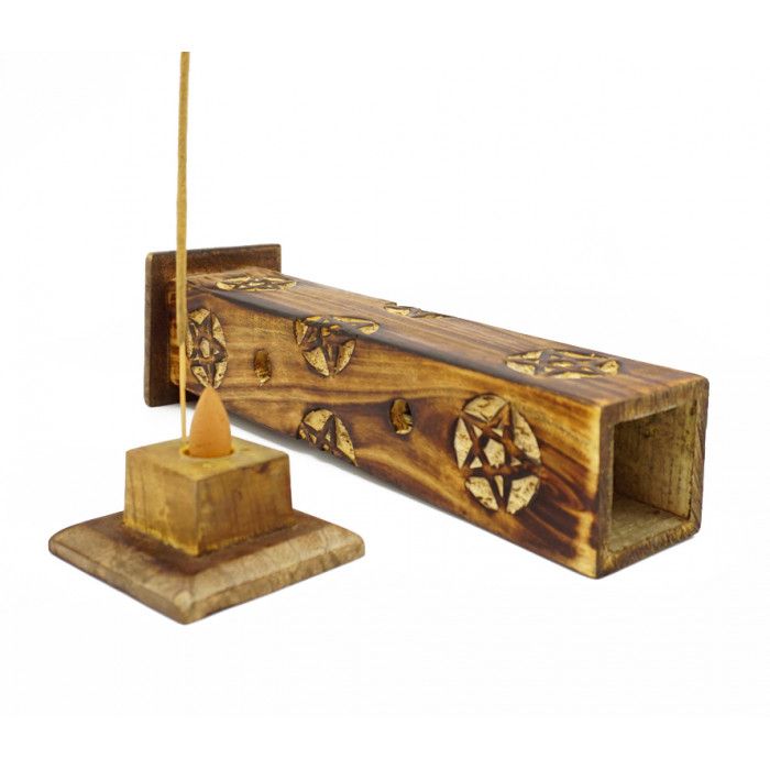 Подставка для аромапалочек 'Башня Пентакль' из дерева манго