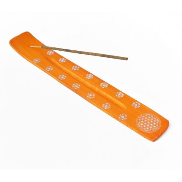 Підставка під аромапалочки з дерева манго Лижа ST-39 "Квітка життя" Помаранчева