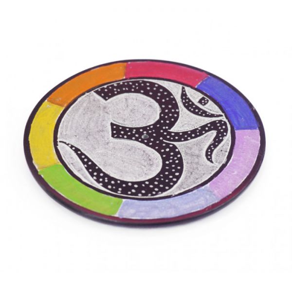 Підставка під аромапалички кам'яна Тарілка "Ом"