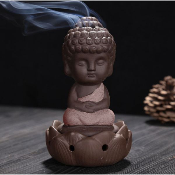 Підставка для конусів керамічна "Будда в лотосі" Рожевий