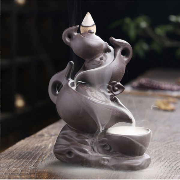 Подставка Жидкий дым керамическая "Чайник с облаком"