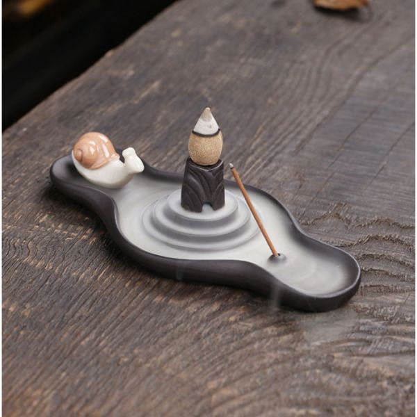 Подставка "Жидкий дым" керамическая "Улитка"