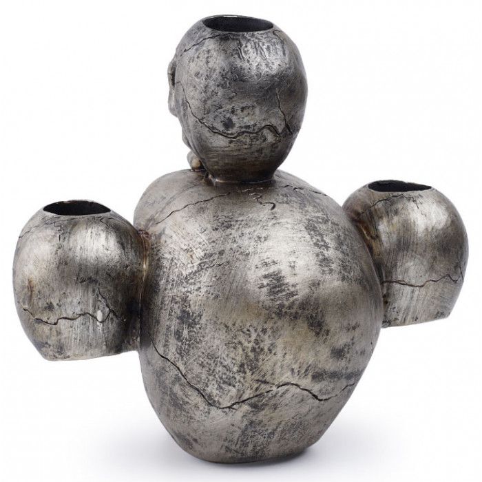 Подсвечник на 3 свечи "Черепа" полистоун