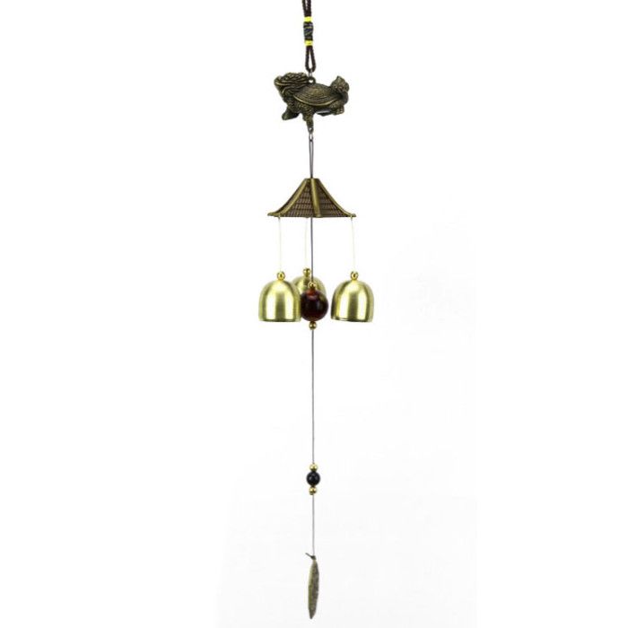 Подвеска 3 литых колокольчика Драконовая черепаха