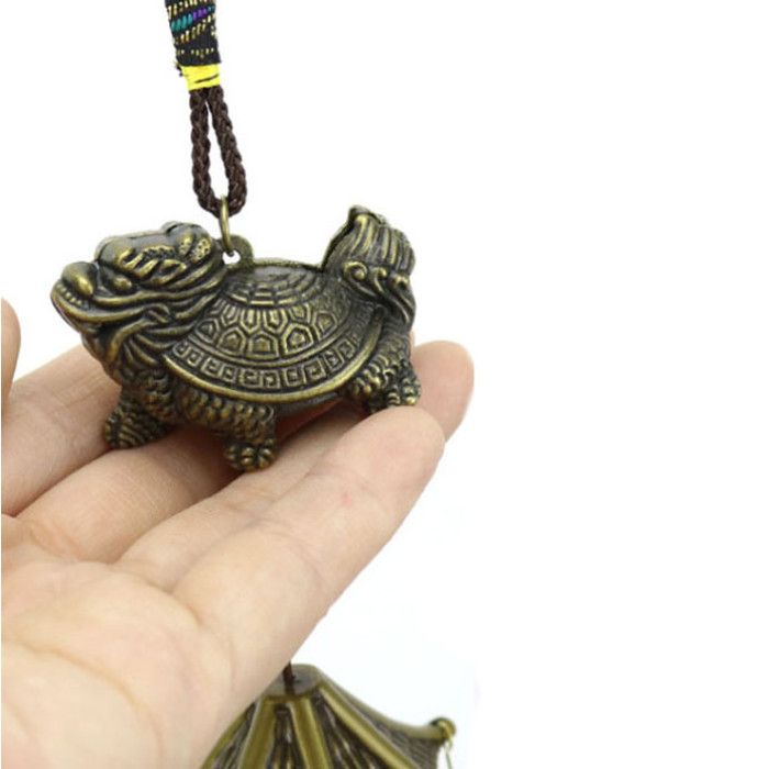 Подвеска 3 литых колокольчика Драконовая черепаха