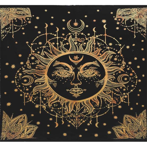 Покривало двоспальне індійське бавовна тонке "Сур'я" Коричневе 210*240