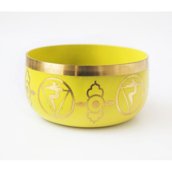 Поющая чаша Чакральная Индия жёлтая