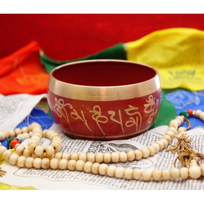 Співаюча чаша лита Непал червона 10.5 см