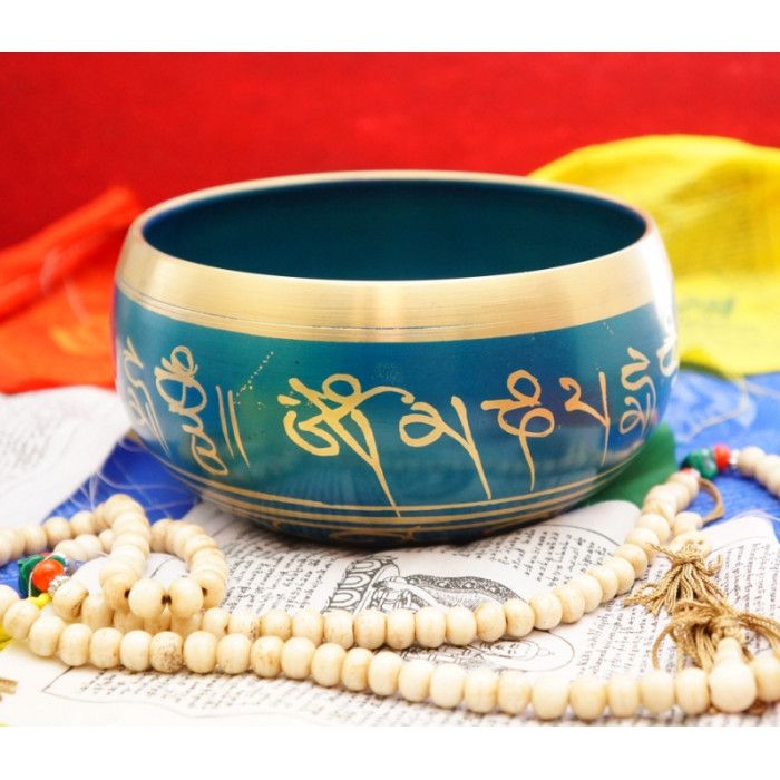 Співаюча чаша лита Непал синя 14 см