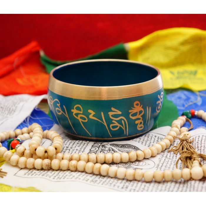 Співаюча чаша лита Непал синя 10.5 см