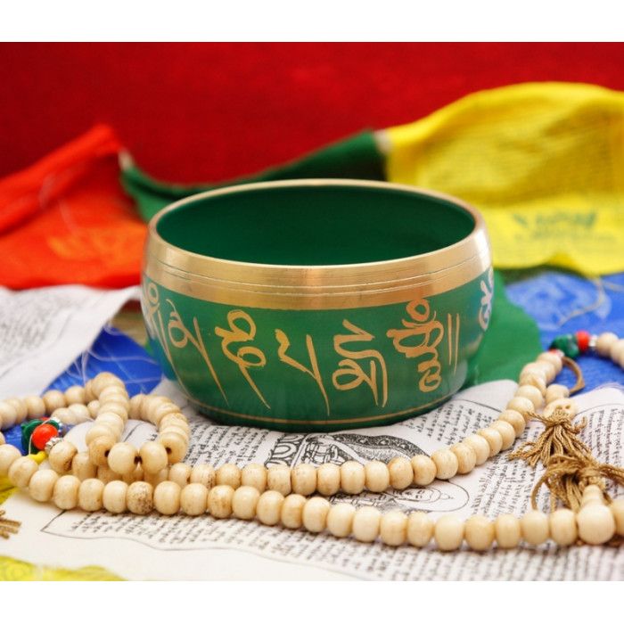 Співаюча чаша лита Непал зелена 10.5 см