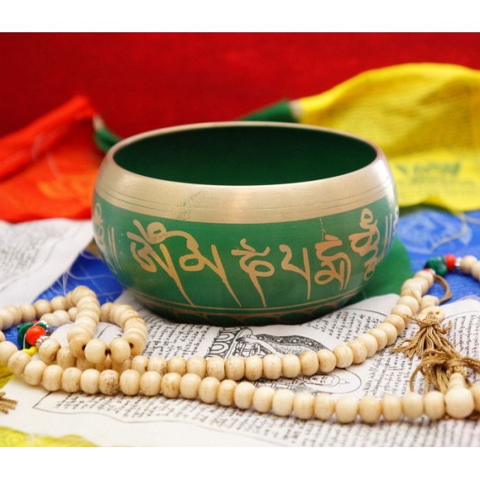 Співаюча чаша лита Непал зелена 12 см