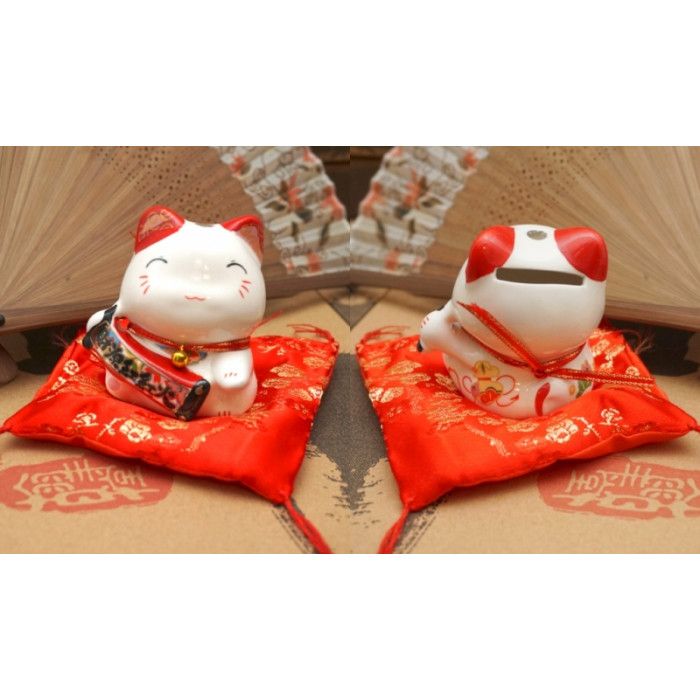 Щасливий кіт фаянс №3