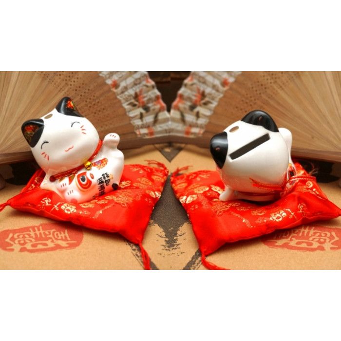 Щасливий кіт фаянс №4