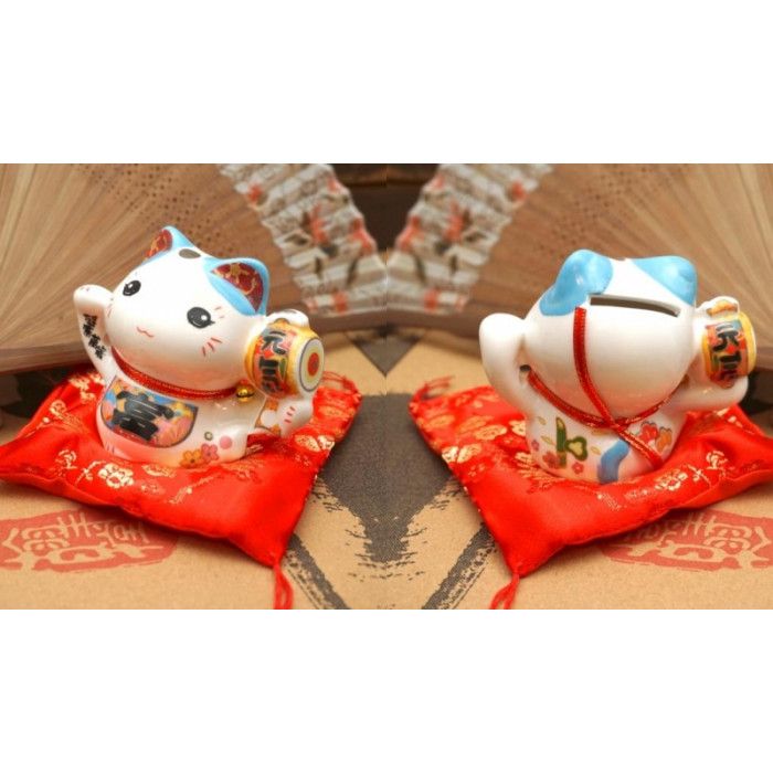 Щасливий кіт фаянс №7