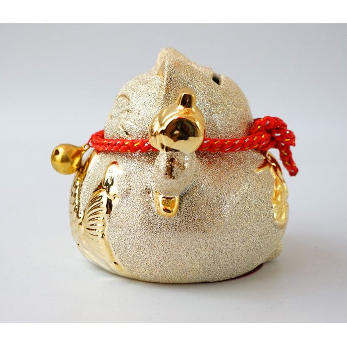 Щасливий кіт Манекі Неко-скарбничка в золоті №1