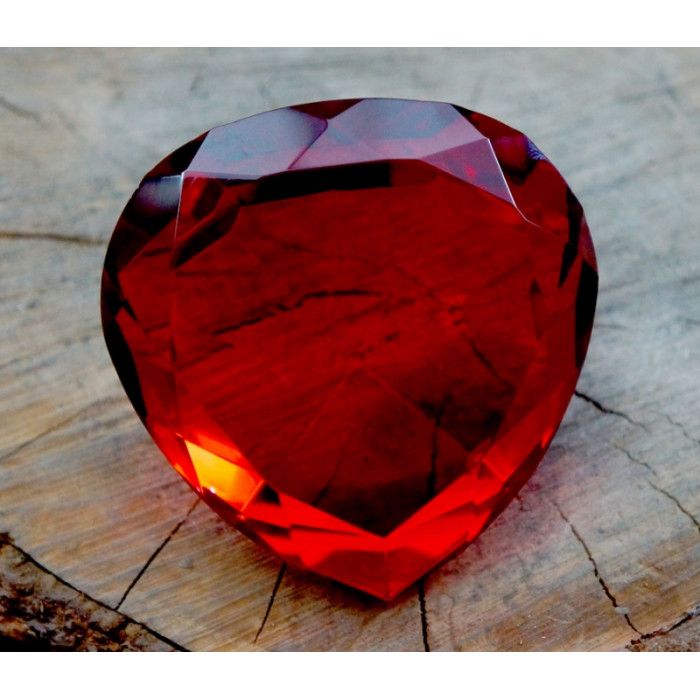 Серце кольорове скло червоне