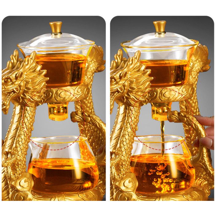 Сервиз Ленивый чай "Дракон на волнах" + 6 чашек