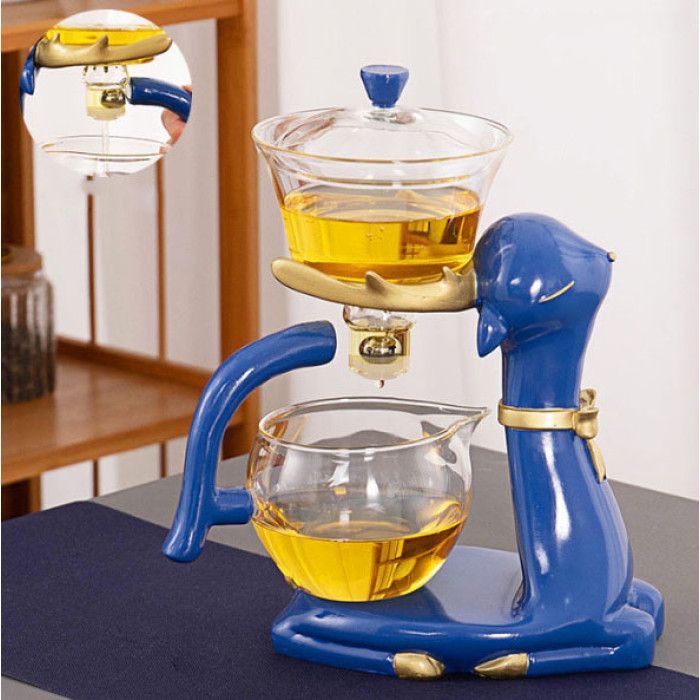 Сервіз Лінивий чай "Оленя" синій 350 мл.