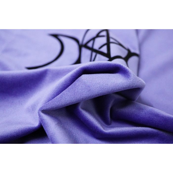 Скатертина Рунічна оксамит Вікка блакитна флок