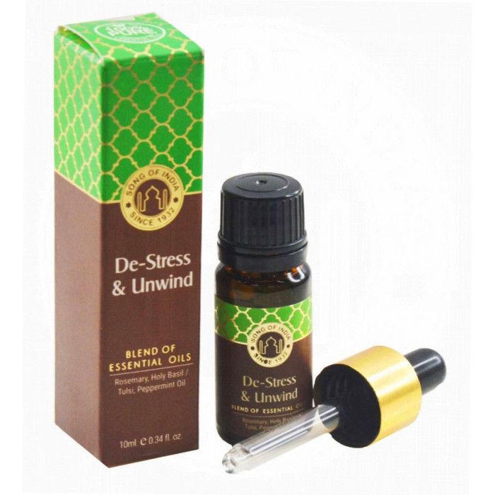 Суміш ефірних олій Зняти стрес та розслабитися "Song of India" De-Stress & Unwind 10ml.