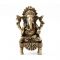 Статуетка бронзова Ганеш на троні 15 см