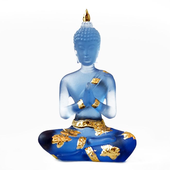 Статуетка Будда блакитний полімер
