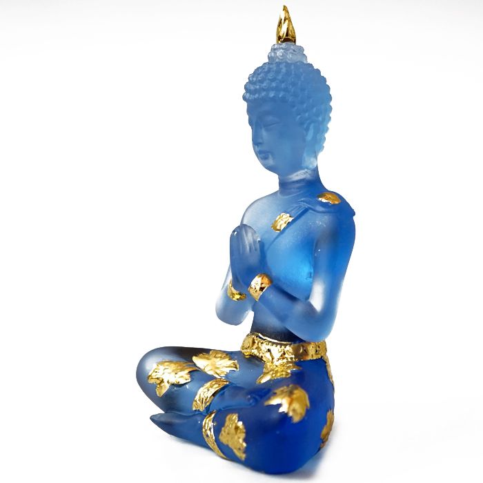 Статуетка Будда блакитний полімер