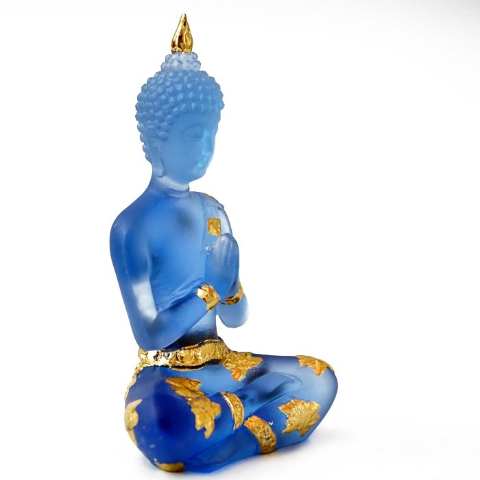 Статуетка Будда блакитний полімер