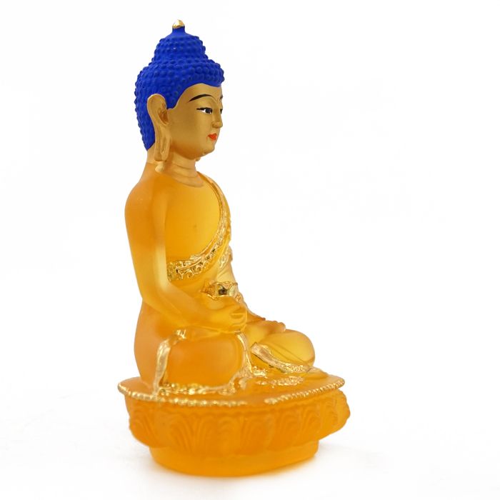 Статуетка Будда Амітабха помаранчевий полімер 8.5 см
