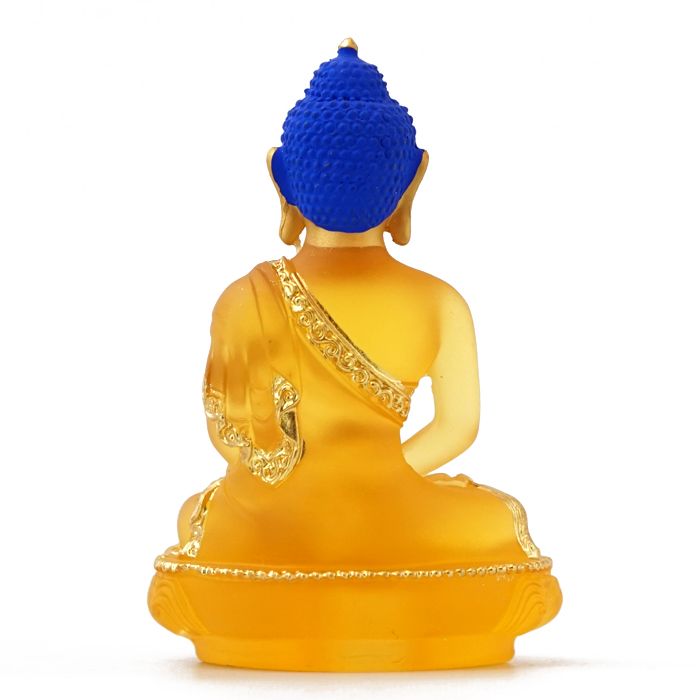 Статуетка Будда Амітабха помаранчевий полімер 8.5 см