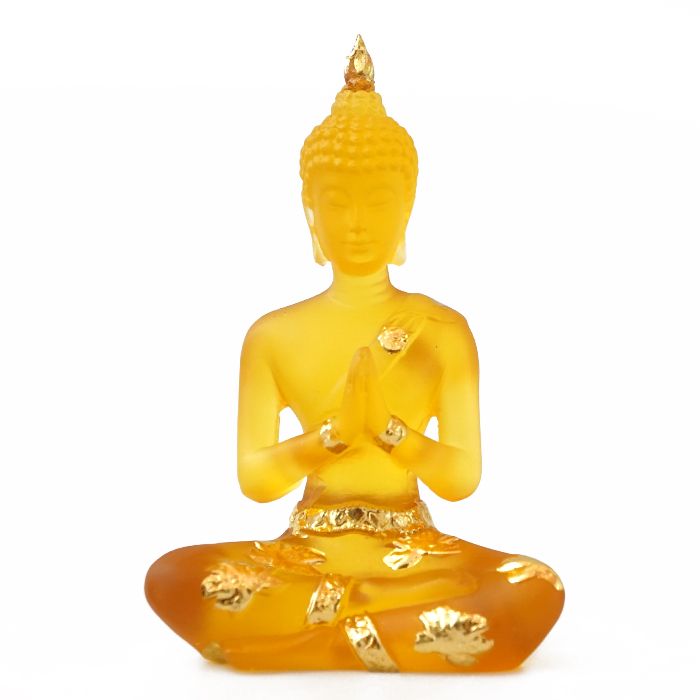 Статуетка Будда жовтий полімер